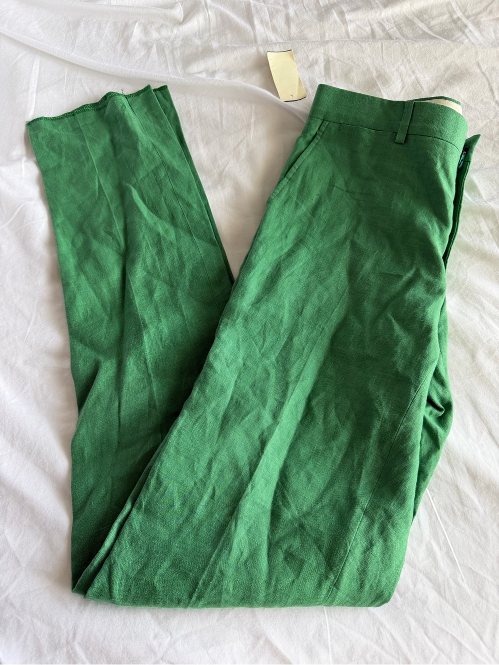 NWT Polo Ralph Lauren Vintage 100% Linen Deadstock Green Pants - Picture 12 of 12